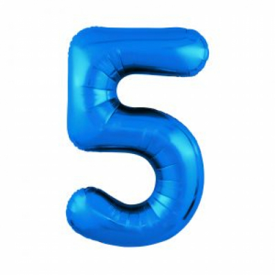 Большая цифра 5 (синяя)