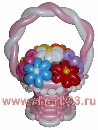 Корзинка с 7 ромашками