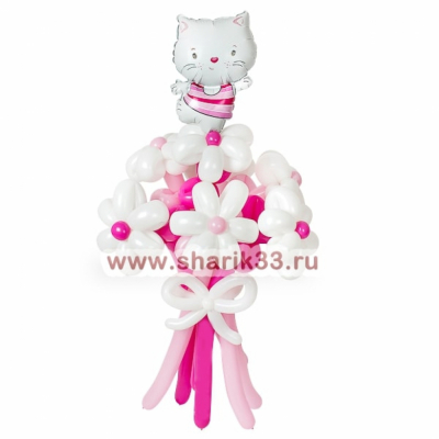 Букетик 7 ромашек + Hello Kitty