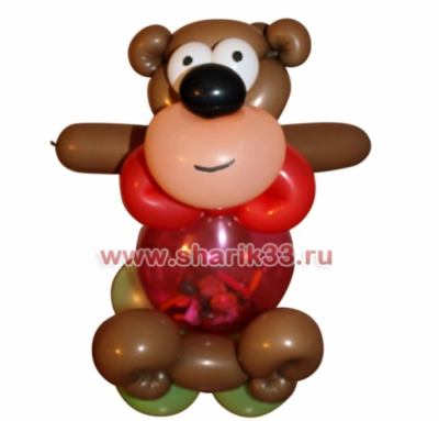 Мишка с конфетками в пузике