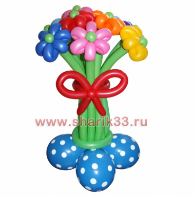 Стойка из 9 цветочков