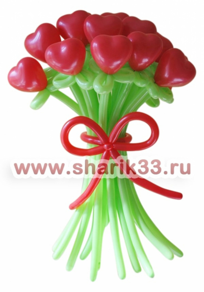 Букет из 11 сердечек