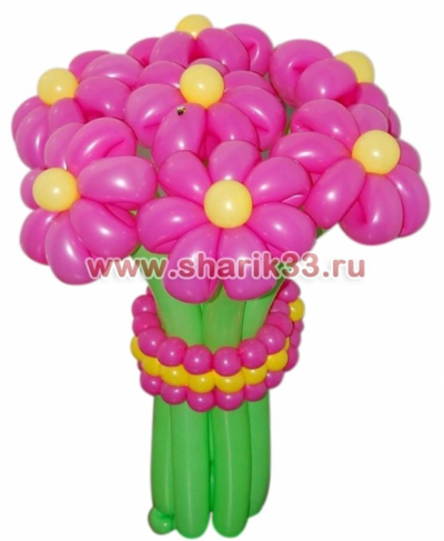 Малиновый букетик (7 цветков)